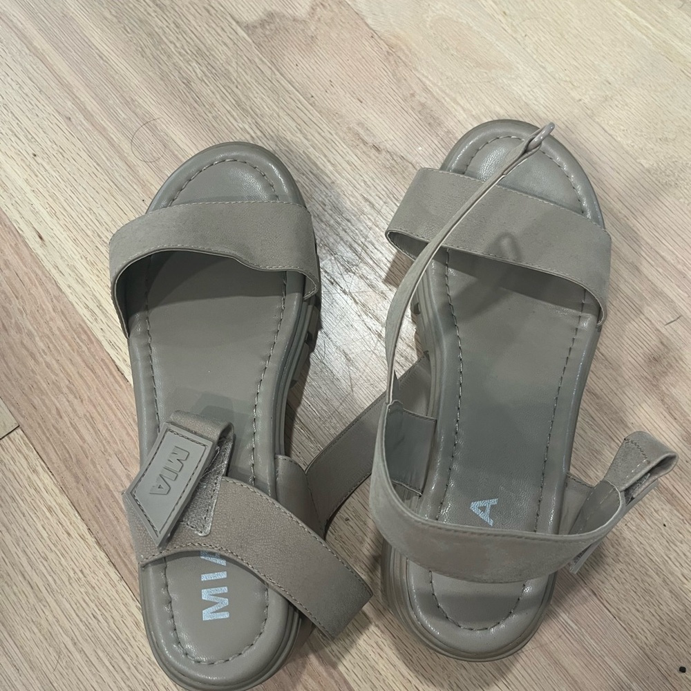 MIA Tan Sandals Slip-On Comfort